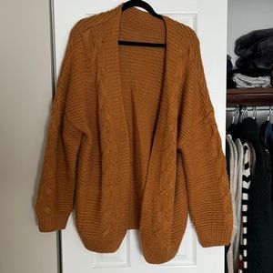 Chunky orange cardigan